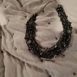 Black beaded necklace